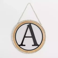 Kirklands Home Whitewash Bead Trim Monogram A Plaque Best