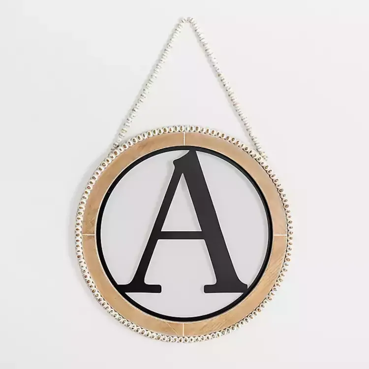 Kirklands Home Whitewash Bead Trim Monogram A Plaque Best