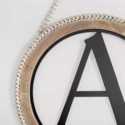 Kirklands Home Whitewash Bead Trim Monogram A Plaque Best