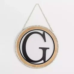Kirklands Home Whitewash Bead Trim Monogram G Plaque Online