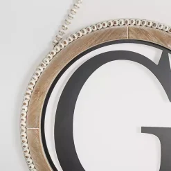 Kirklands Home Whitewash Bead Trim Monogram G Plaque Online