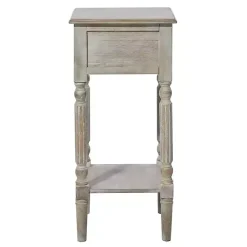 Kirklands Home Whitewash Distressed Wood Accent Table Brown