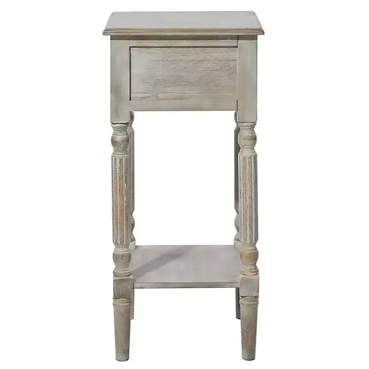 Kirklands Home Whitewash Distressed Wood Accent Table Brown