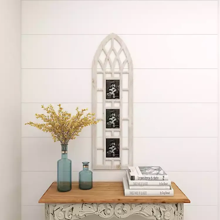 Collage Frames>Kirklands Home Whitewash Window Arch 3-Opening Collage Frame
