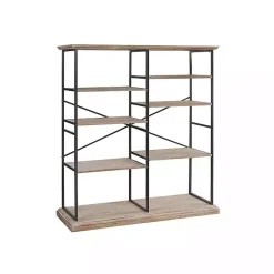 Kirklands Home Whitewashed Etagere Industrial Bookcase Hot