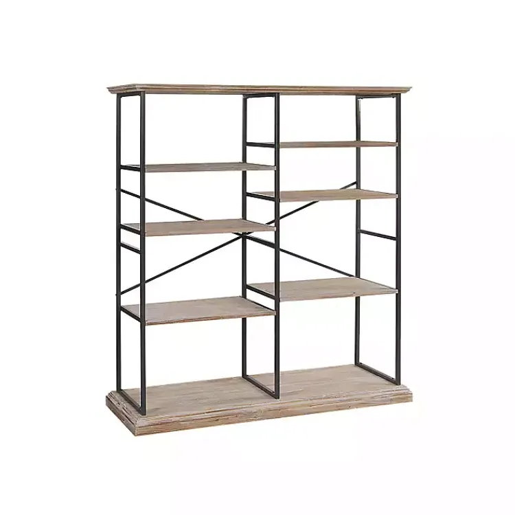 Kirklands Home Whitewashed Etagere Industrial Bookcase Hot