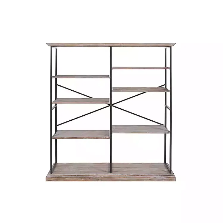 Kirklands Home Whitewashed Etagere Industrial Bookcase Hot