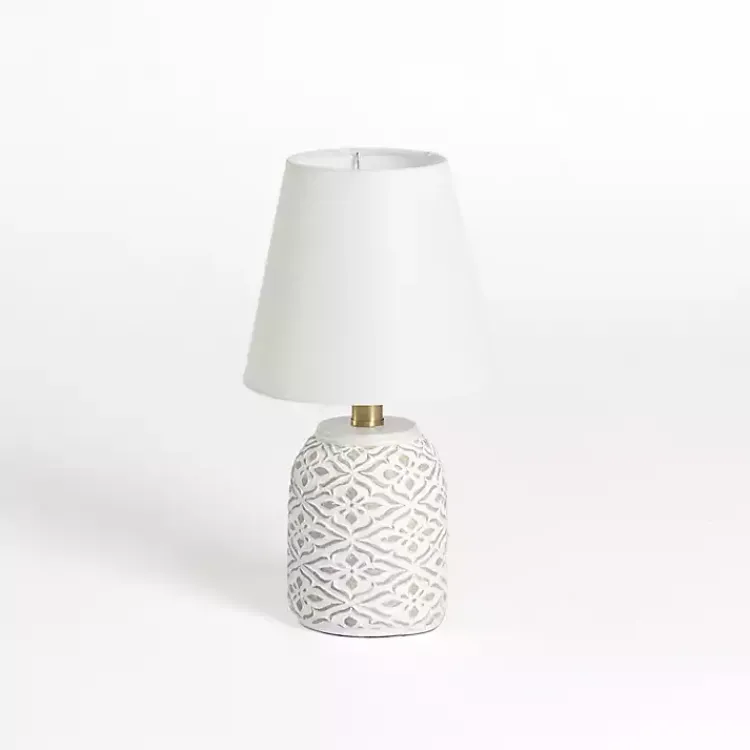 Kirklands Home washed Fleur Table Lamp White