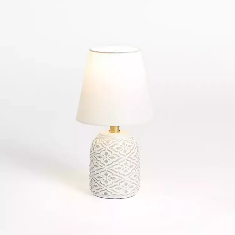 Kirklands Home washed Fleur Table Lamp White