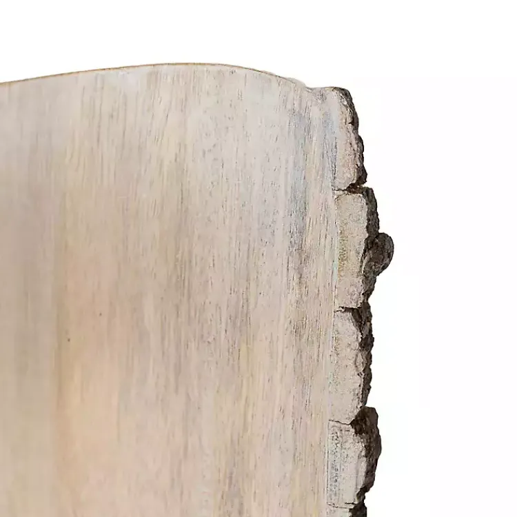 Kirklands Home Whitewashed Live Edge Wooden Cutting Board