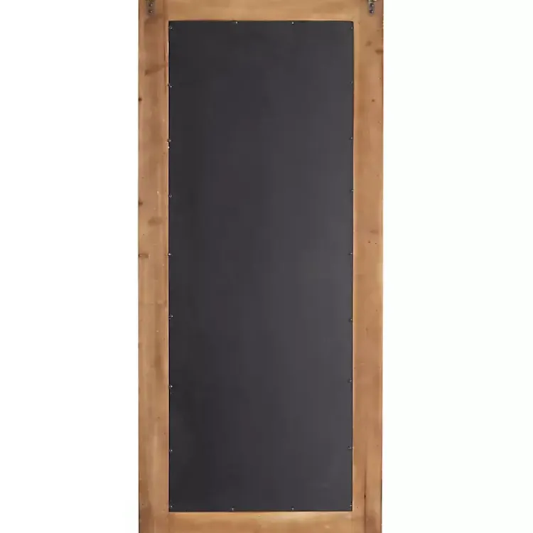 Kirklands Home Whitewashed Natural Beaded Wood Wall Mirror