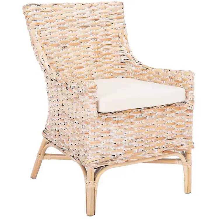 Kirklands Home washed Rattan Cristen Accent Chair White Online