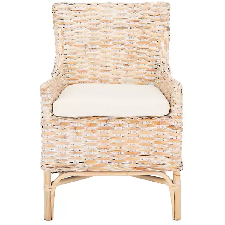 Kirklands Home washed Rattan Cristen Accent Chair White Online