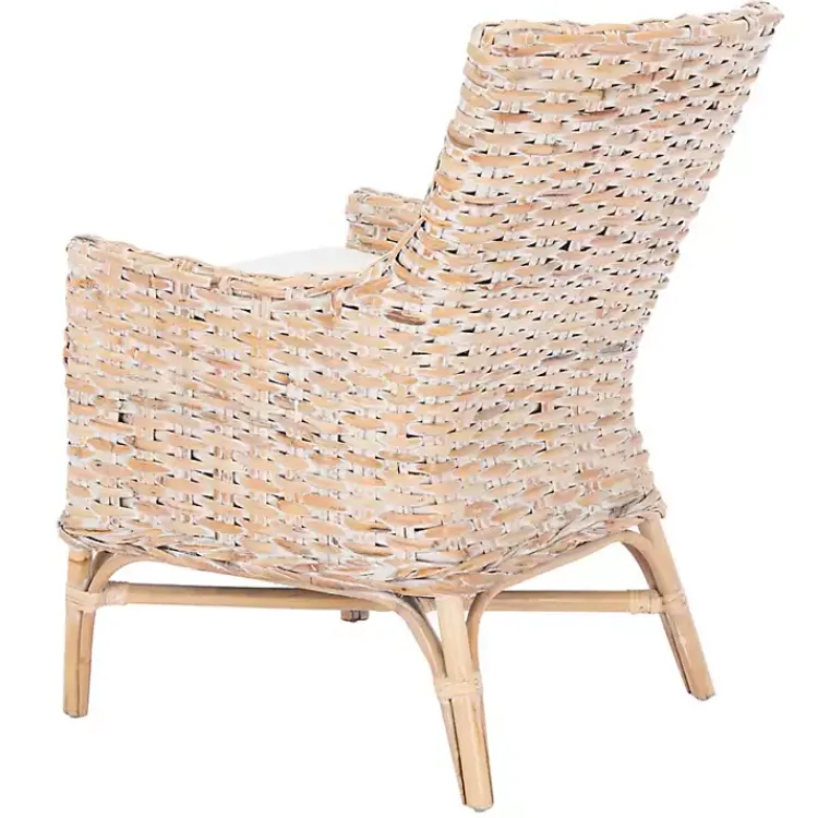 Kirklands Home washed Rattan Cristen Accent Chair White Online