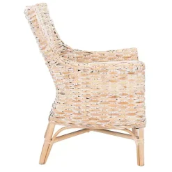 Kirklands Home washed Rattan Cristen Accent Chair White Online
