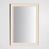 Kirklands Home Whitewashed Scoop Maggie Profile Mirror, 24x36 in. New