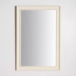 Kirklands Home Whitewashed Scoop Maggie Profile Mirror, 24x36 in. New