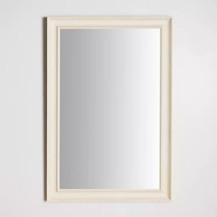 Kirklands Home Whitewashed Scoop Maggie Profile Mirror, 24x36 in. New