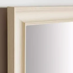 Kirklands Home Whitewashed Scoop Maggie Profile Mirror, 24x36 in. New