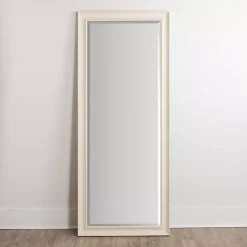 Kirklands Home Whitewashed Scoop Maggie Profile Mirror, 28x68 in. Sale