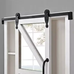 Kirklands Home washed Sliding Barn Door Wall Cabinet White New