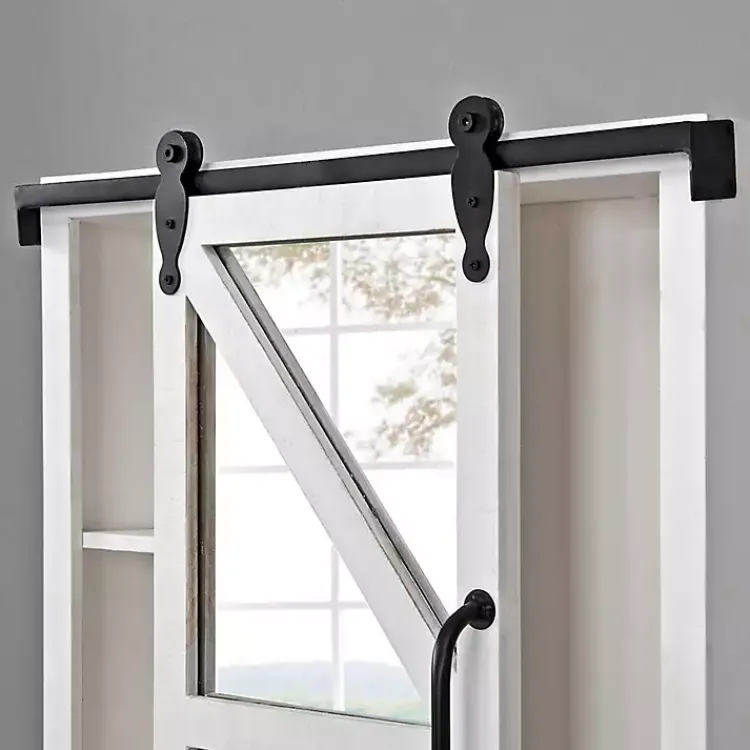 Kirklands Home washed Sliding Barn Door Wall Cabinet White New