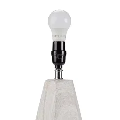 Kirklands Home washed Wood Flynn Table Lamp White