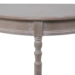 Kirklands Home Whitewashed Wood Half Moon Console Table Brown Hot