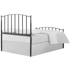 Kirklands Home Whitley Metal Slat Queen Bed Black Outlet