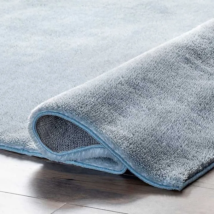Kirklands Home Whitlow Shag Washable Area Rug, 6x9 Blue Hot