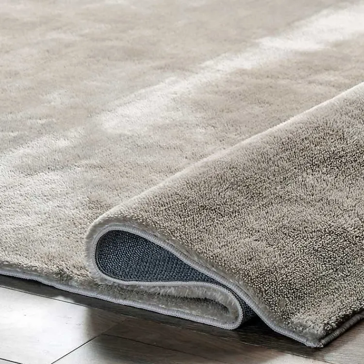 Kirklands Home Whitlow Shag Washable Area Rug, 5x8 Gray New