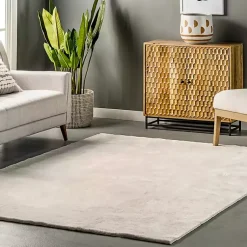 Kirklands Home Whitlow Shag Washable Area Rug, 6x9 Ivory Hot