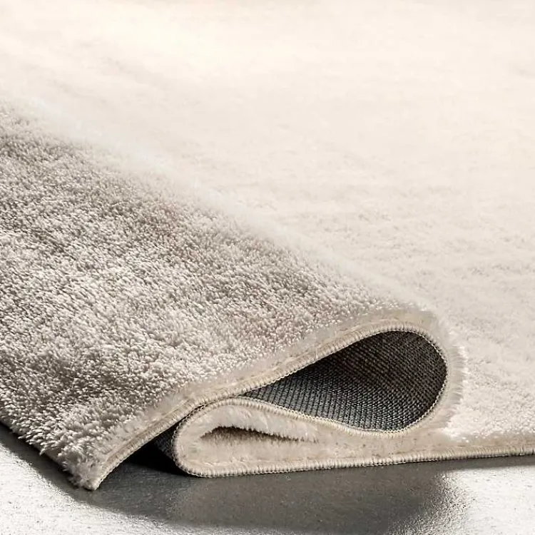 Kirklands Home Whitlow Shag Washable Area Rug, 6x9 Ivory Hot
