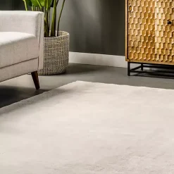 Kirklands Home Whitlow Shag Washable Area Rug, 6x9 Ivory Hot