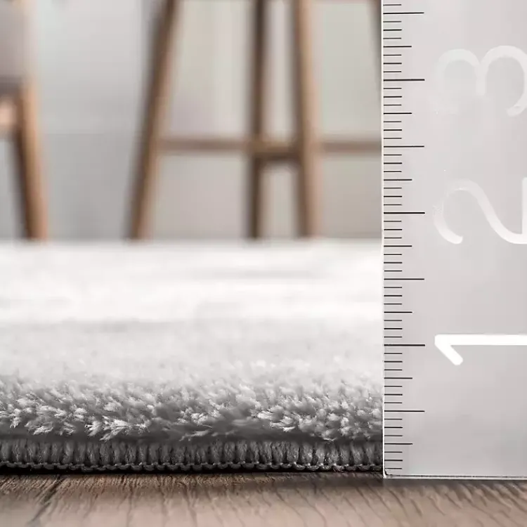 Kirklands Home Whitlow Shag Washable Area Rug, 6x9 Silver Sale