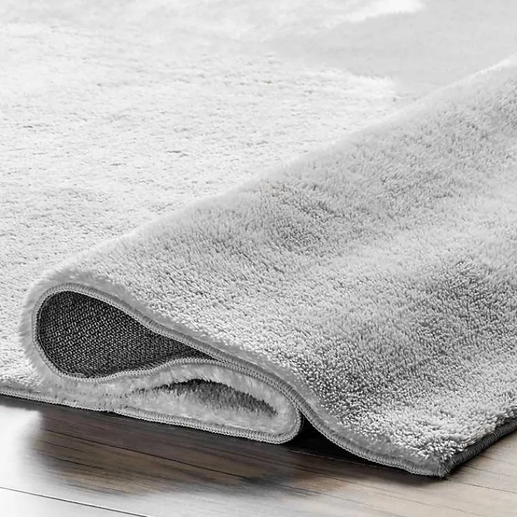 Kirklands Home Whitlow Shag Washable Area Rug, 6x9 Silver Sale