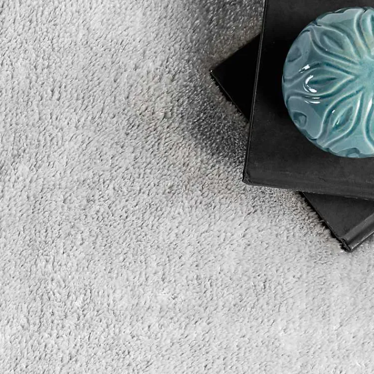 Kirklands Home Whitlow Shag Washable Area Rug, 6x9 Silver Sale