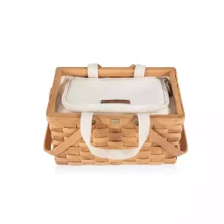 Kirklands Home Wicker Picnic Basket with Removable Cooler New