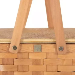 Kirklands Home Wicker Picnic Basket with Removable Cooler New