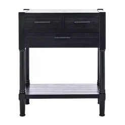 Kirklands Home Wilbert 3-Drawer Console Table Black Discount