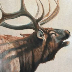 Kirklands Home Wild Elk Framed Canvas Art Print Outlet
