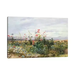 Kirklands Home Wildflower With a View Canvas Art Print Multicolor New