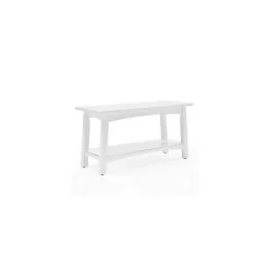 Kirklands Home Willis Wooden Lower Shelf Bench White Outlet