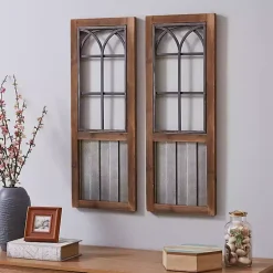 Kirklands Home Willow Farms Window Plaque, Set of 2 Brown Discount