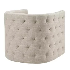 Kirklands Home Wilson Tufted Taupe Swivel Accent Chair Tan Hot