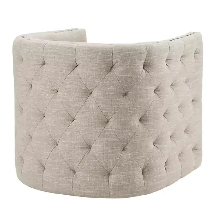 Kirklands Home Wilson Tufted Taupe Swivel Accent Chair Tan Hot