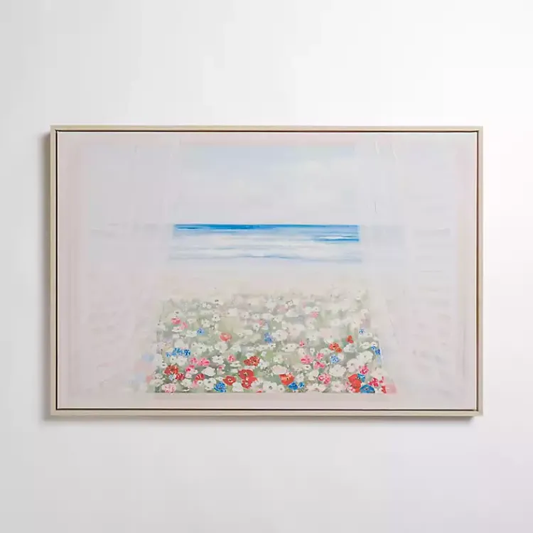 Kirklands Home Window with a Beach View Framed Canvas Art Print Best