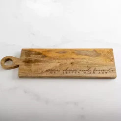 Kirklands Home Wine, Cheese, and Friends Serving Board Brown New