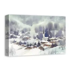 Christmas Art & Wall Decor>Kirklands Home Winter Abstract Landscape Canvas Art Print