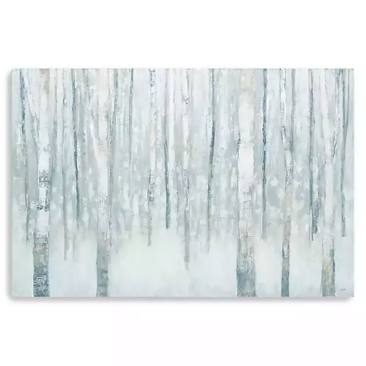 Kirklands Home Winter Blue Birch Canvas Art Print, 60x40 in. Hot